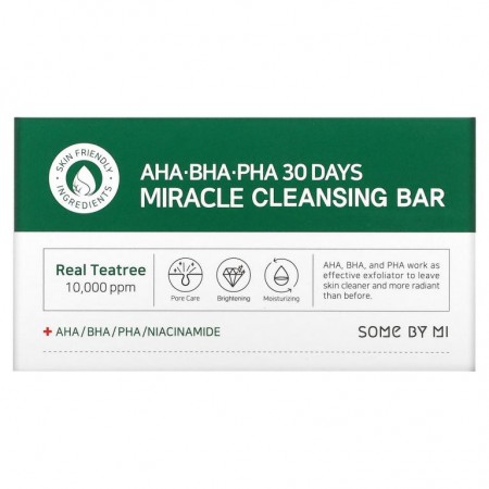 Some By Mi, AHA, BHA, PHA, 30일 미라클 클렌징 바, 160g