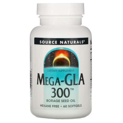 Source Naturals, 메가-GLA 300, 60 소프트젤