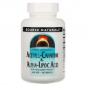 Source Naturals, 아세틸-L-카르니틴 & 알파리포산, 650mg, 60정