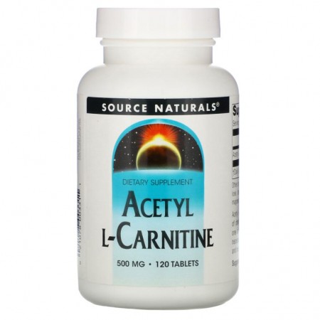 Source Naturals, 아세틸-L-카르니틴, 500 mg, 120 태블릿