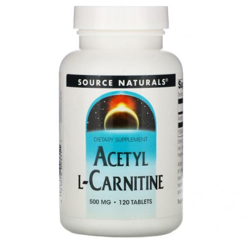 Source Naturals, 아세틸-L-카르니틴, 500 mg, 120 태블릿