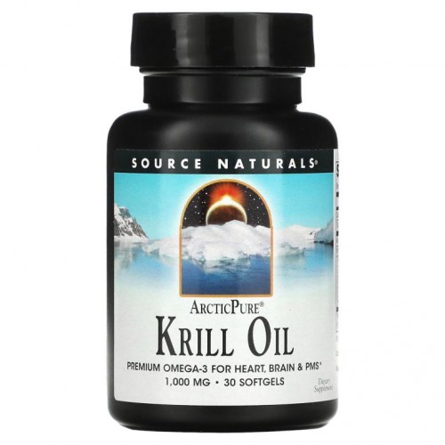 Source Naturals, 아틱퓨어, 크릴 오일, 1,000mg, 30 소프트젤