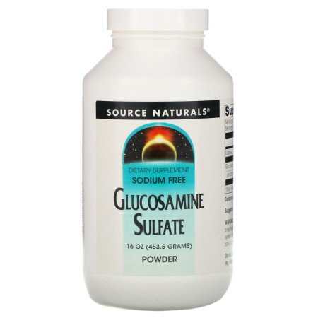 Source Naturals, 글루코사민 황산염 파우더, 나트륨 프리, 16 온스 (453.6 g)