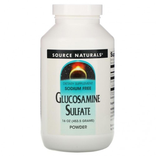 Source Naturals, 글루코사민 황산염 파우더, 나트륨 프리, 16 온스 (453.6 g)