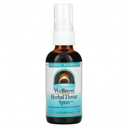 Source Naturals, 웰니스, 허브 목 스프레이, 2 액량 온스 (59.14 ml)