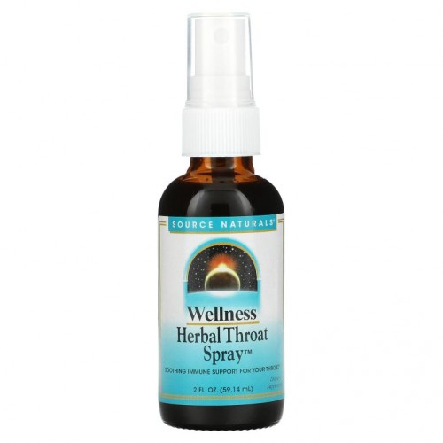 Source Naturals, 웰니스, 허브 목 스프레이, 2 액량 온스 (59.14 ml)