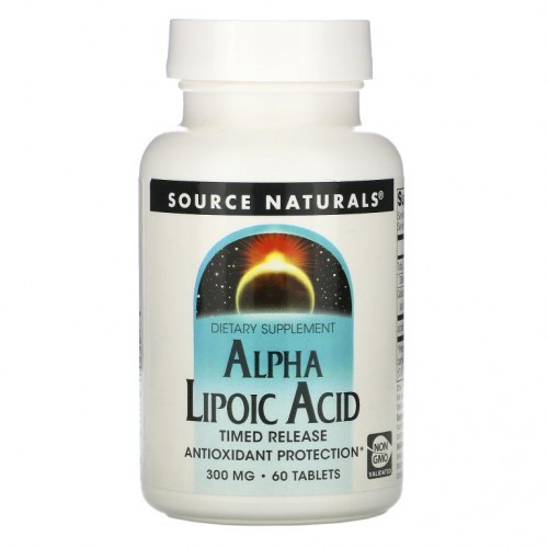 Source Naturals, 알파리포산, 서방형, 300mg, 60정