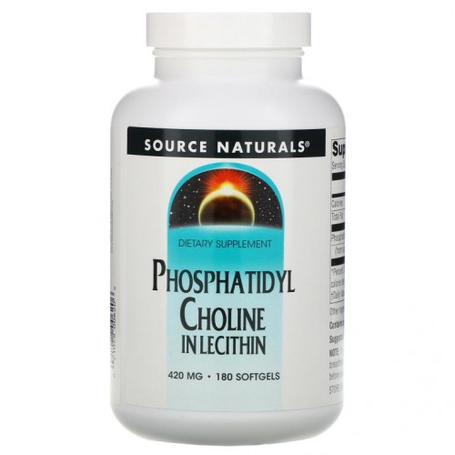 Source Naturals, 포스파티딜 콜린, 레시틴, 420mg, 소프트젤 180정