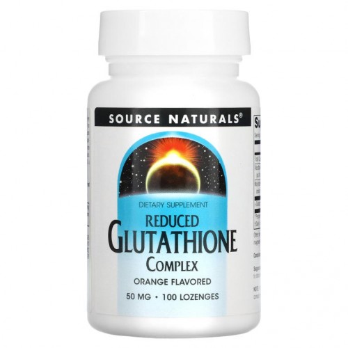 Source Naturals, 환원형 글루타치온 복합체, 오렌지 맛, 50mg, 사탕 정제 100정