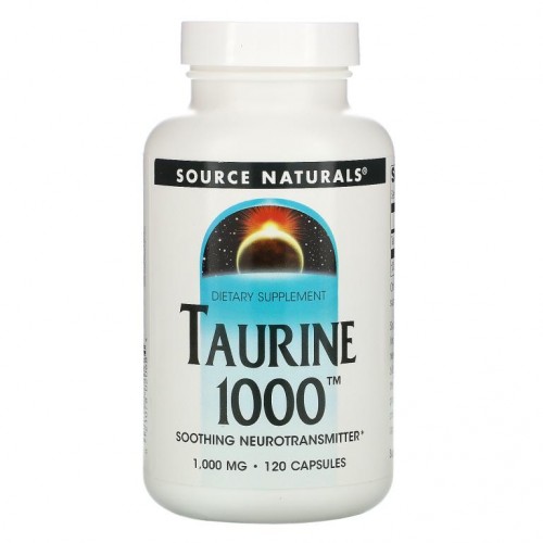 Source Naturals, 타우린, 1,000mg, 캡슐 120정