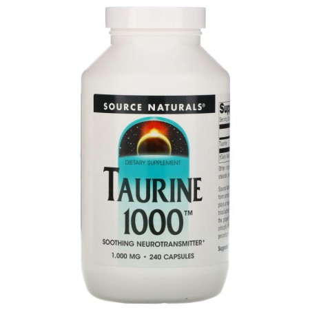 Source Naturals, 타우린, 1,000mg, 캡슐 240정