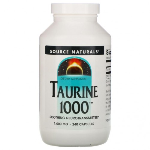 Source Naturals, 타우린, 1,000mg, 캡슐 240정