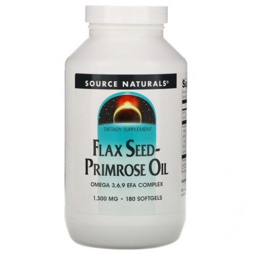 Source Naturals, 아마씨 달맞이꽃오일, 1,300mg, 소프트젤 180정