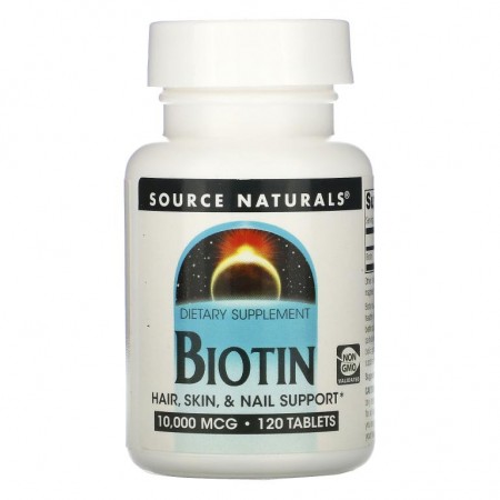 Source Naturals, 비오틴, 10,000 mcg, 120 정