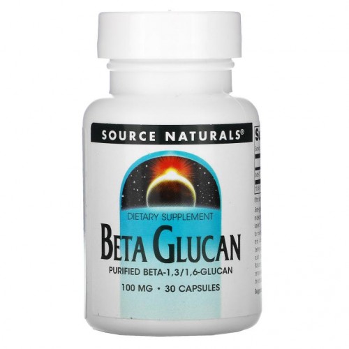 Source Naturals, 베타 글루칸, 100 mg, 30 캡슐
