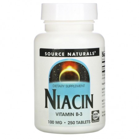 Source Naturals, 니아신, 100mg, 250정