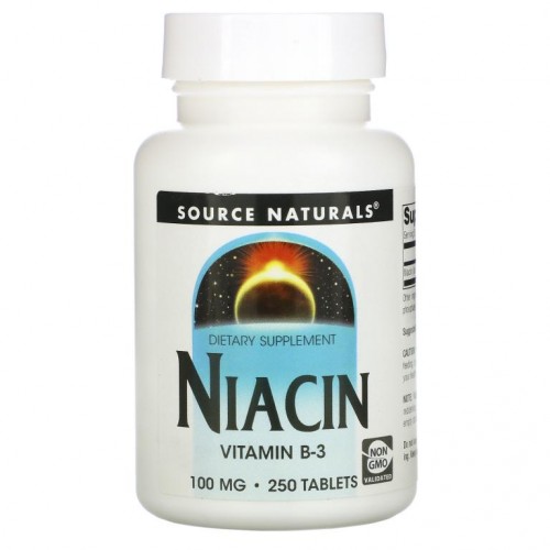 Source Naturals, 니아신, 100mg, 250정