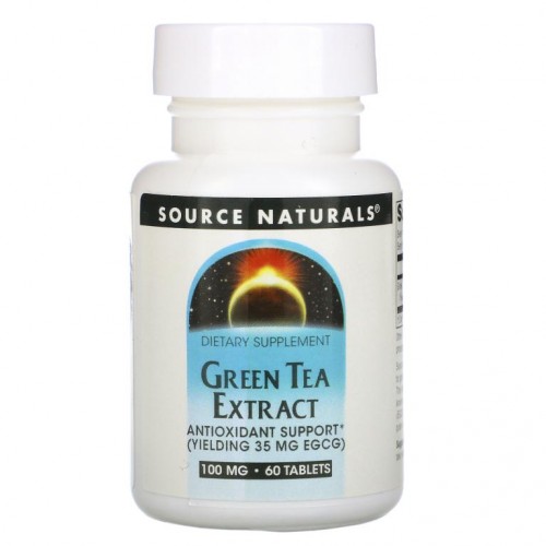 Source Naturals, 녹차 추출물, 100mg, 60정