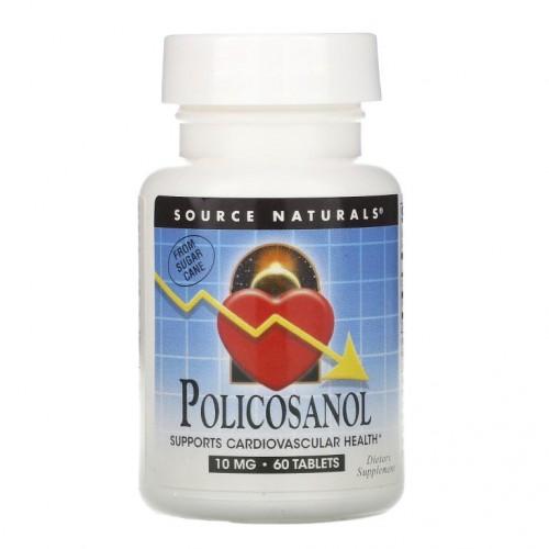 Source Naturals, 폴리코사놀, 10mg, 60정
