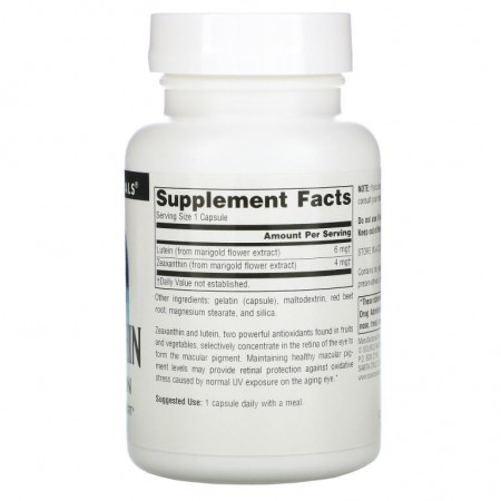 Source Naturals, 루테인이 함유된 제아잔틴, 10mg, 캡슐 60정