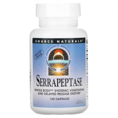 Source Naturals, 세라펩타제, 120 캡슐