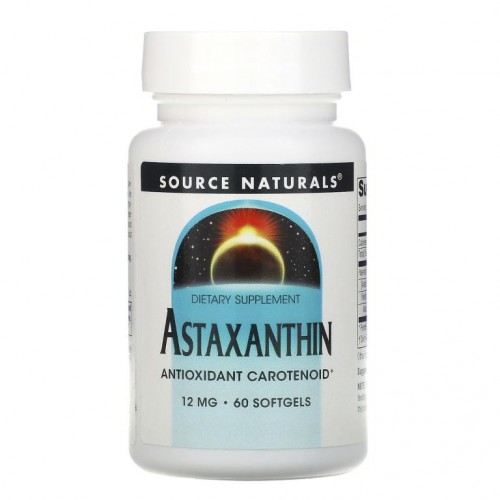 Source Naturals, 아스타잔틴, 12mg, 소프트젤 60정