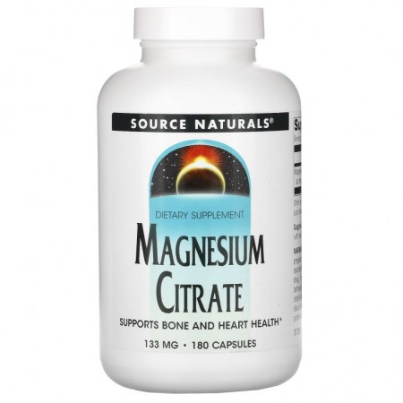 Source Naturals, 마그네슘 시트레이트, 133 밀리그램, 180 캡슐