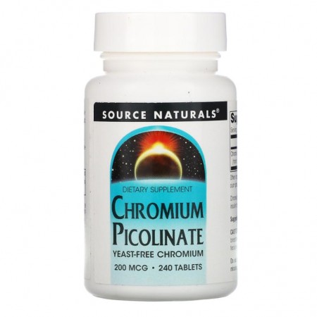 Source Naturals, 크로뮴 피콜리네이트, 200mcg, 240정