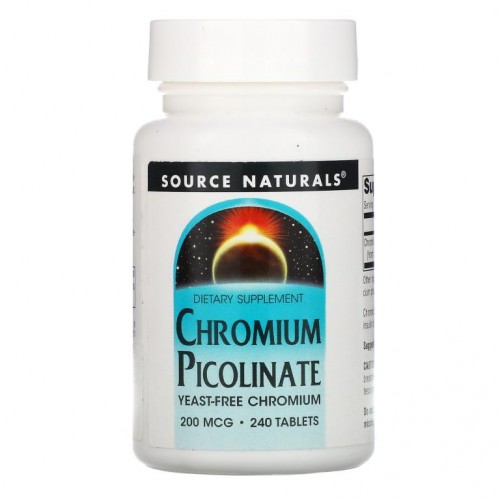 Source Naturals, 크로뮴 피콜리네이트, 200mcg, 240정