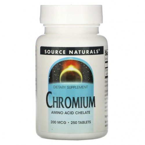 Source Naturals, 크로뮴, 200mcg, 250정