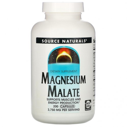 Source Naturals, 마그네슘 말레이트, 3,750mg, 캡슐 200정