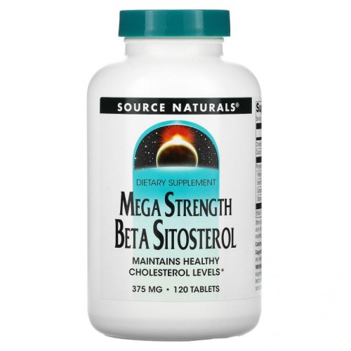 Source Naturals, 메가 스트렝스 베타 시토스테롤, 375mg, 120정