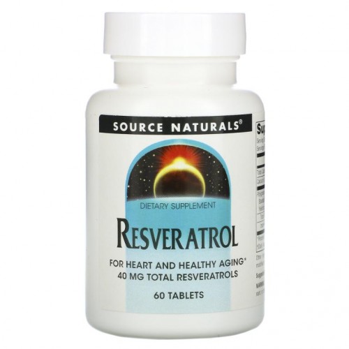 Source Naturals, 레스베라트롤, 40mg, 60정