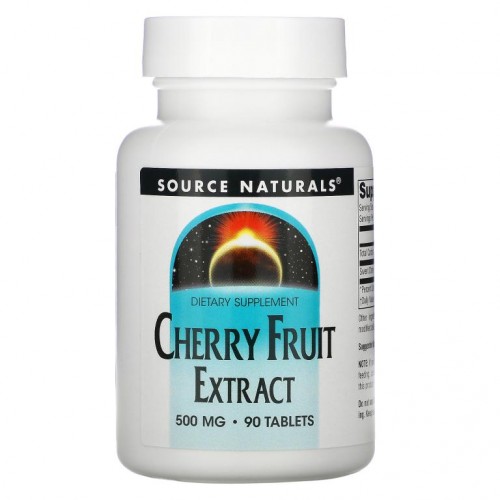 Source Naturals, 타트 체리 추출물, 500㎎, 90정