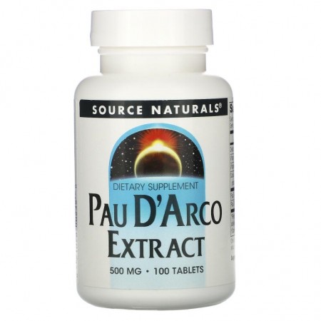Source Naturals, 포 디'아르코 엑스트랙트, 500 밀리그램, 100 태블릿