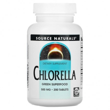 Source Naturals, 클로렐라, 500 ㎎, 200 정