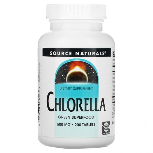 Source Naturals, 클로렐라, 500 ㎎, 200 정
