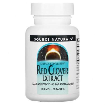 Source Naturals, 레드 클로버 엑스트랙트, 500 밀리그램, 60 정