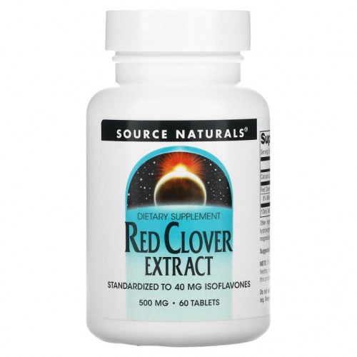 Source Naturals, 레드 클로버 엑스트랙트, 500 밀리그램, 60 정