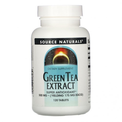 Source Naturals, 녹차 추출물, 500 mg, 120 타블렛