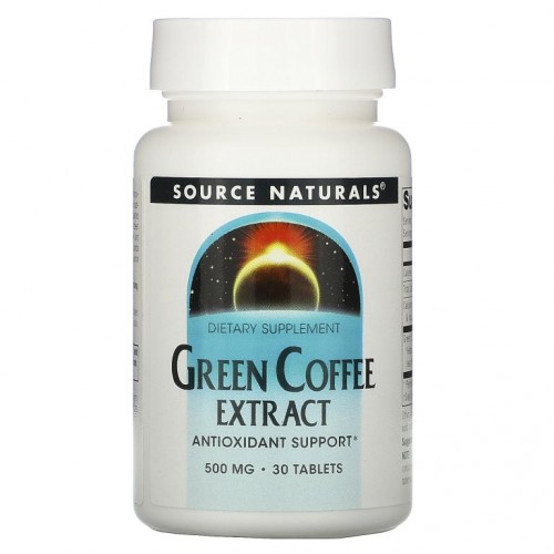 Source Naturals, 그린 커피 추출물, 500 mg, 30 정