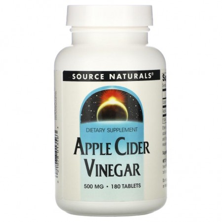 Source Naturals, 애플 사이다 식초, 500mg, 180정