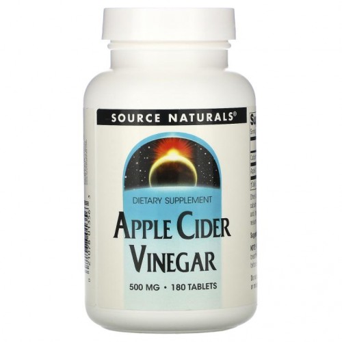 Source Naturals, 애플 사이다 식초, 500mg, 180정