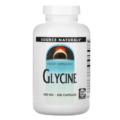 Source Naturals, 글라이신, 500mg, 캡슐 200정