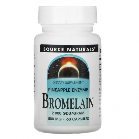 Source Naturals, 브로멜라인, 500mg, 캡슐 60정