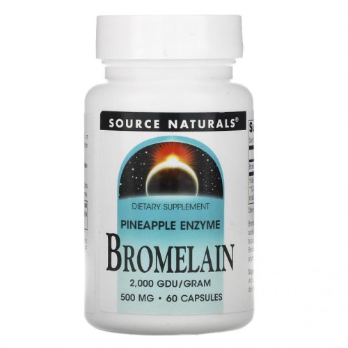 Source Naturals, 브로멜라인, 500mg, 캡슐 60정