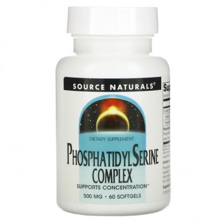 Source Naturals, 포스파티딜세린 세린 복합체, 500mg, 소프트젤 60정