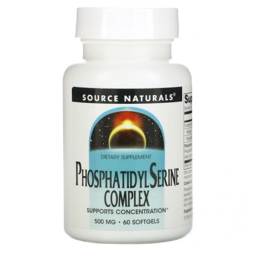 Source Naturals, 포스파티딜세린 세린 복합체, 500mg, 소프트젤 60정