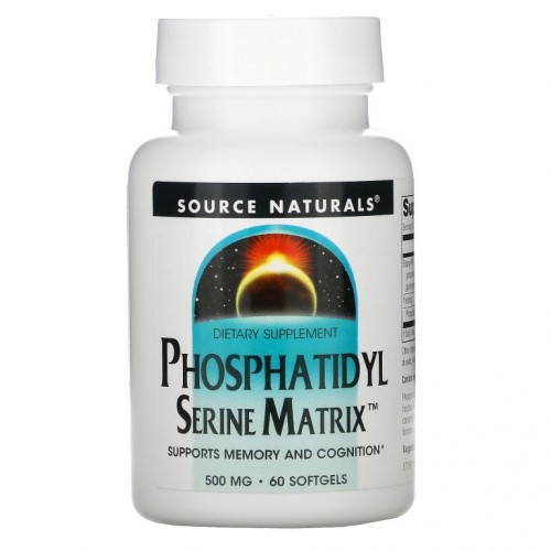 Source Naturals, 포스파티딜세린 매트릭스, 500mg, 소프트젤 60정