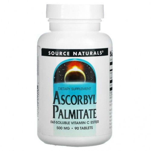 Source Naturals, 아스코빌 팔미테이트, 500mg, 90정